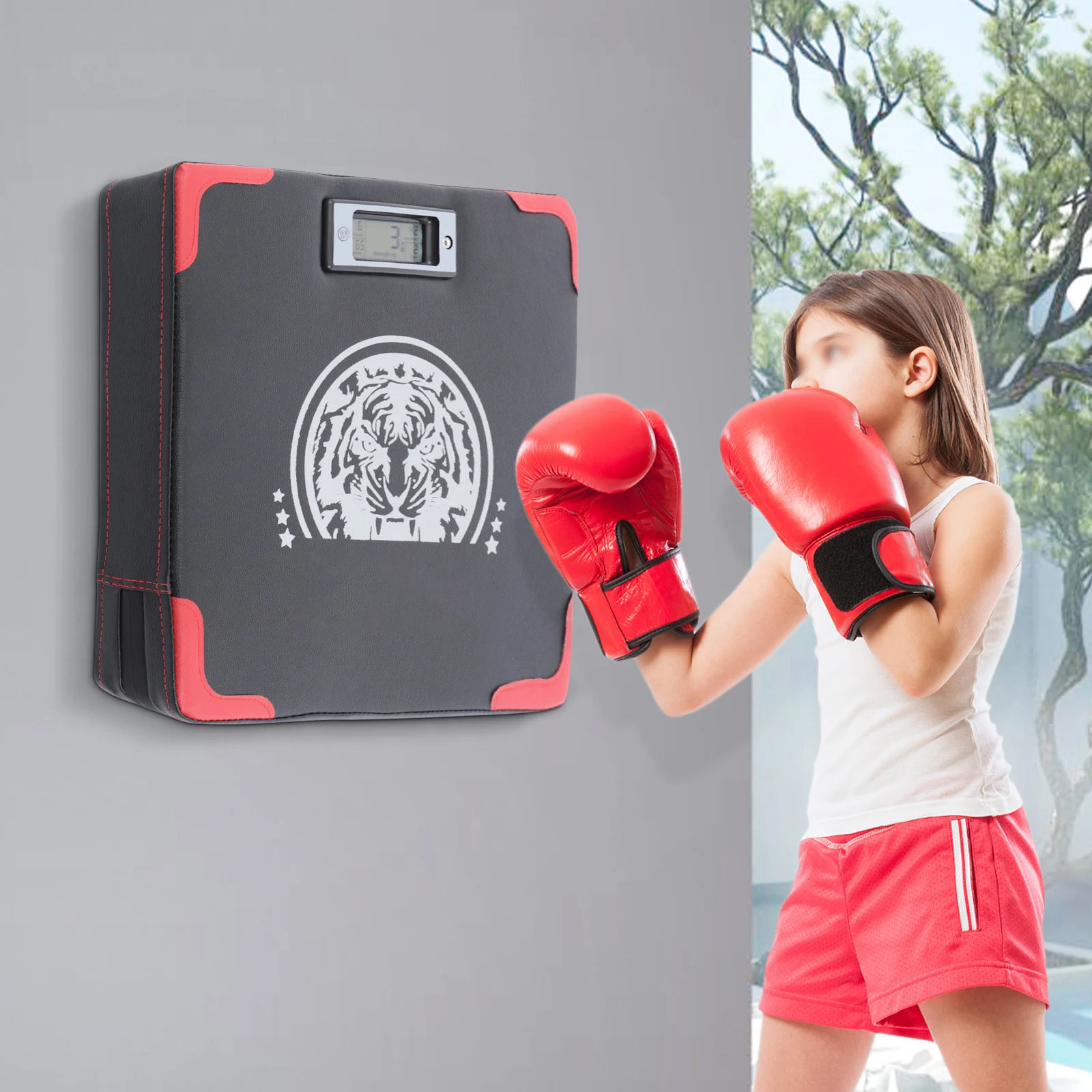 

Boxing Training Sandbag, Smart Wall Target, Punching Speed, Strength Test, Punching Bag for Fist Tester, Black, Force Tester