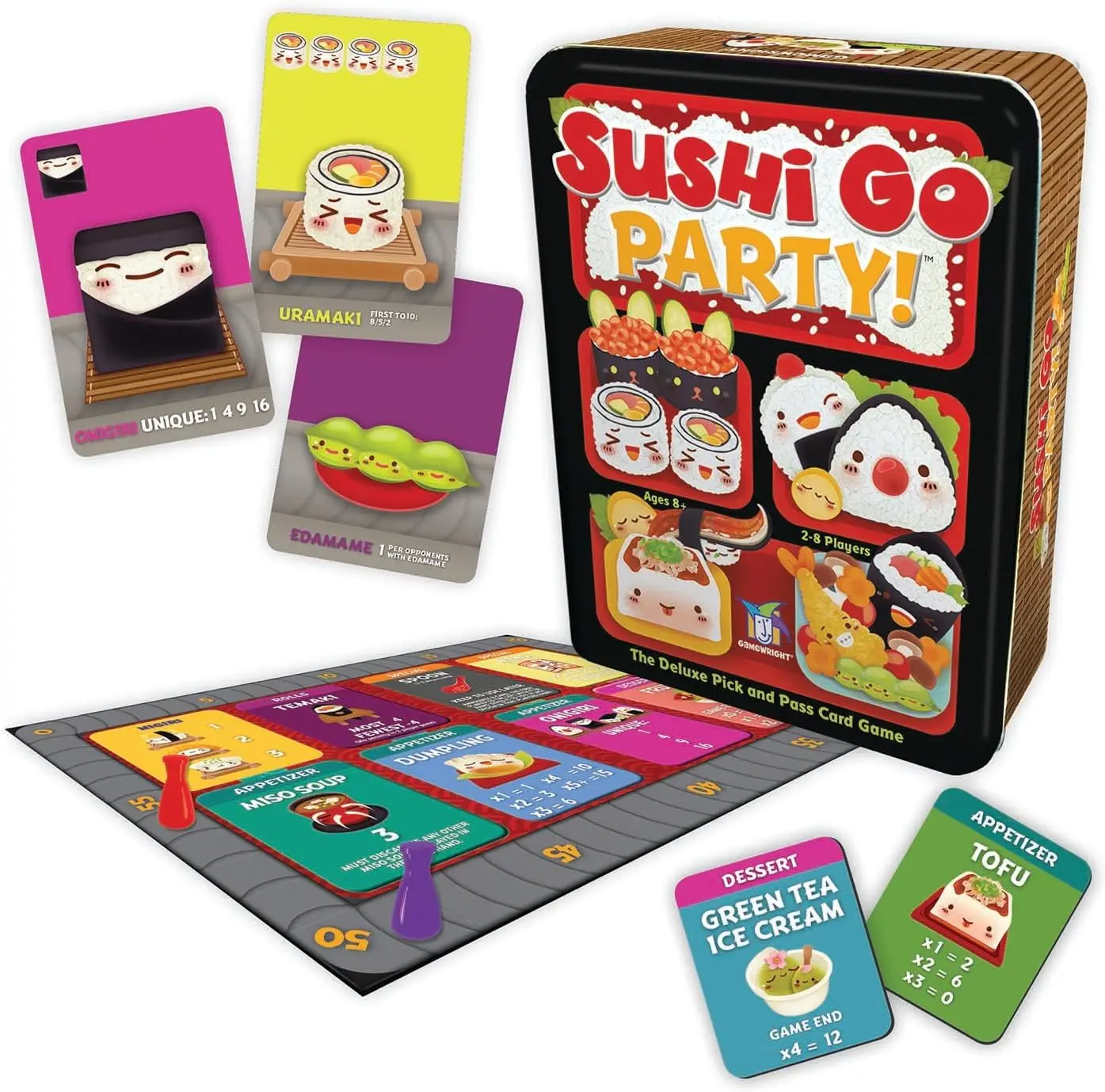 Sushi Go Party! - The Deluxe Pick & Pass Card Game by Gamewright