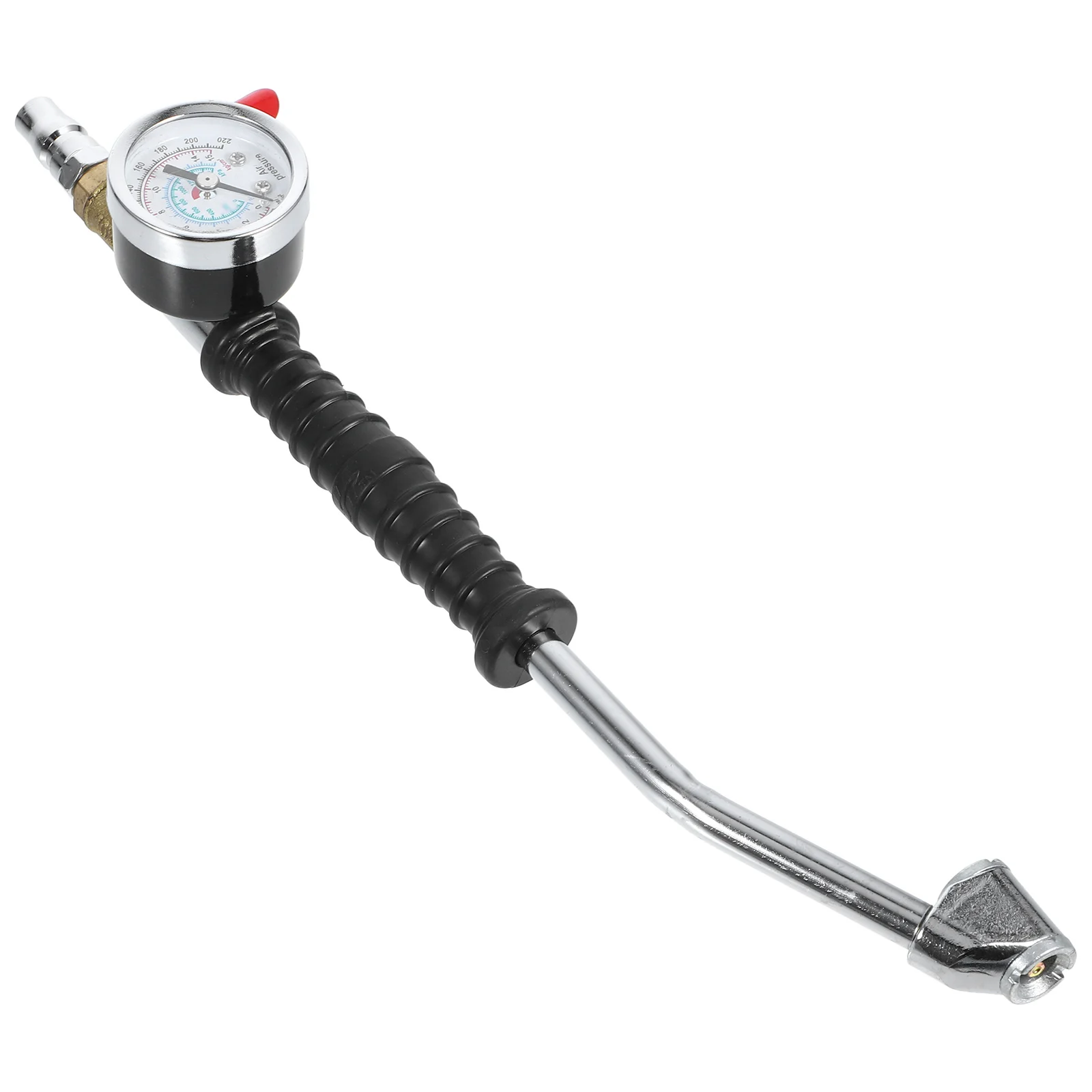 

Car Tire Inflatable Nozzle Pressure Gauge Handle Quick Inflate Multi Functional Durable Precise Control Portable