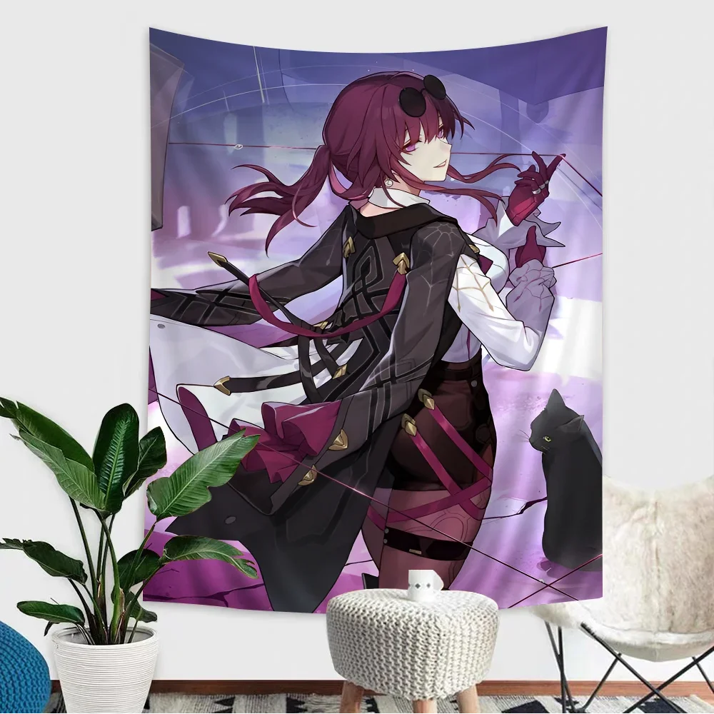 Honkai Star Rail Kafka Bedruckter großer Wandteppich Günstige Hippie-Wandbehang Böhmische Wandteppiche Mandala INS Home Decor
