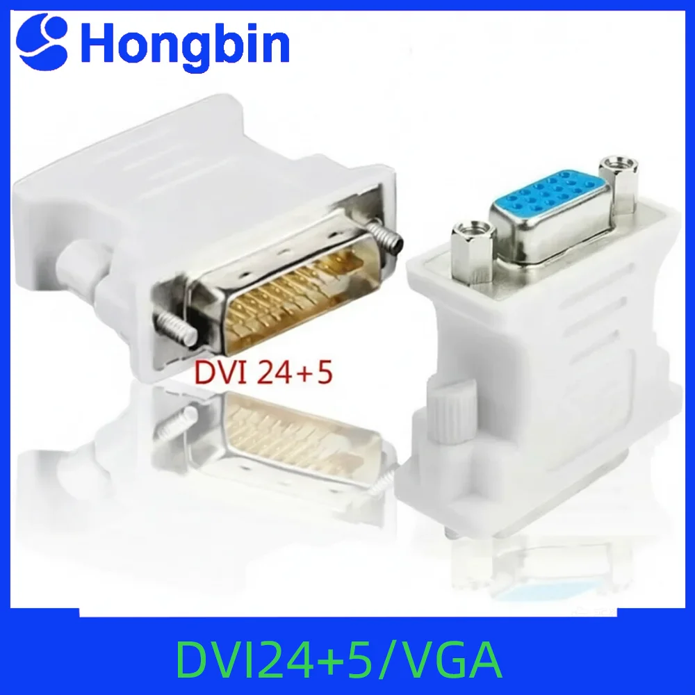 DVI to VGA Adapter 24+5 Male to Female Interface Conversion Cable for Computer Graphics Card Monitor Plug