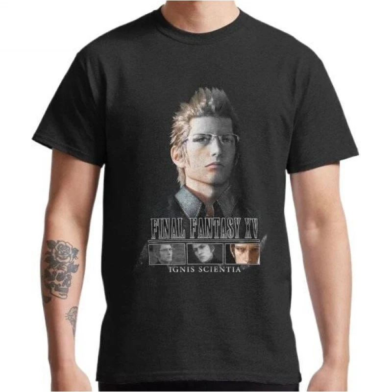 

FINAL FANTASY XV - IGNIS Gift t shirt for RPG gamer 100% cotton printed tee Men's Short Sleeve Graphic Clothes All size tops