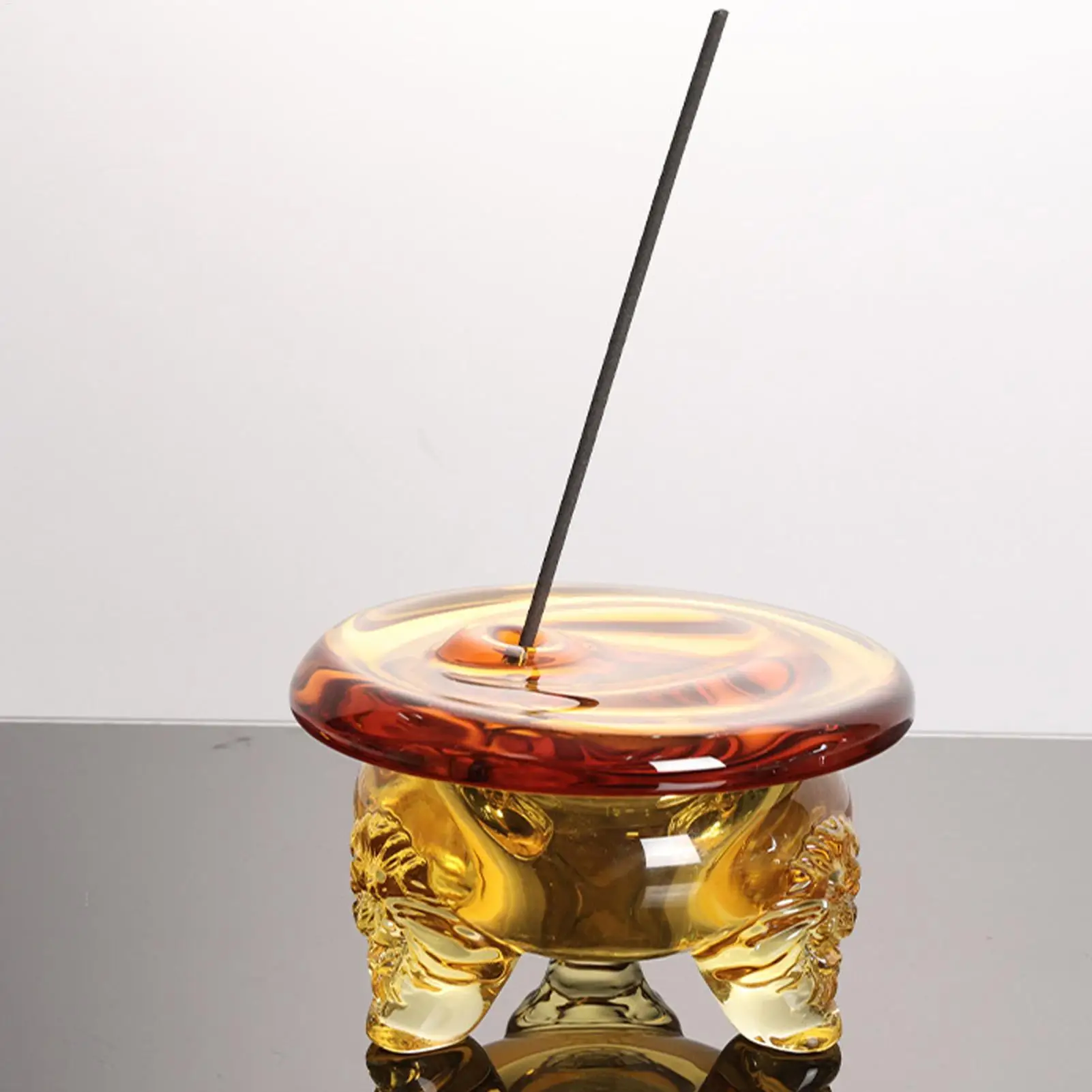 Incense Stick Burner Desk Decor Handmade Tea Ceremony Round Incense Stick Indoor Incense Tray Home Ornament Decor Holder