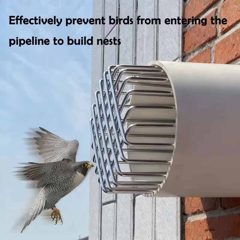 1PC 304 Stainless Steel Roof Drain Filter Anti-Clogging Downpipe Gutter Guard for 50-200mm Pipes Outdoor Leaf Debris Screen