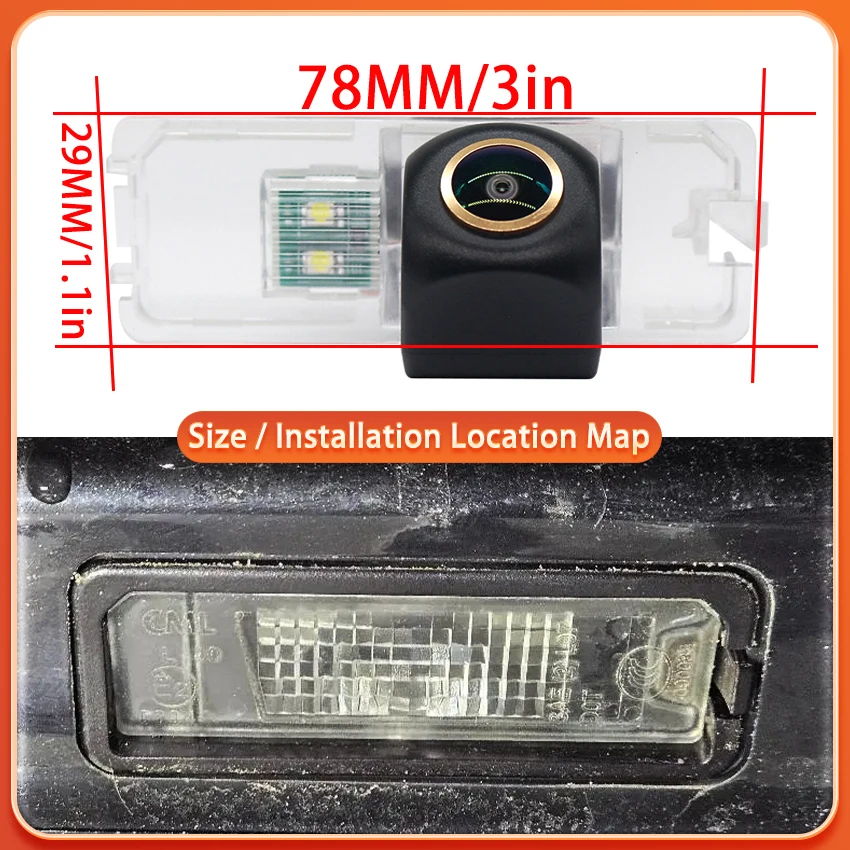 For VW For Volkswagen Scirocco Passat CC Phaeton Golf 4 5 6 MK4 MK5 MK6 Eos Polo Beetle Lupo Leon 170° HD Reverse Parking Camera