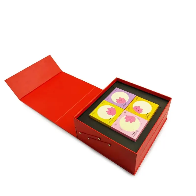 Stepped high-end environmentally friendly smooth-laminated hard-flat holiday gift box with new 3D imaging technology