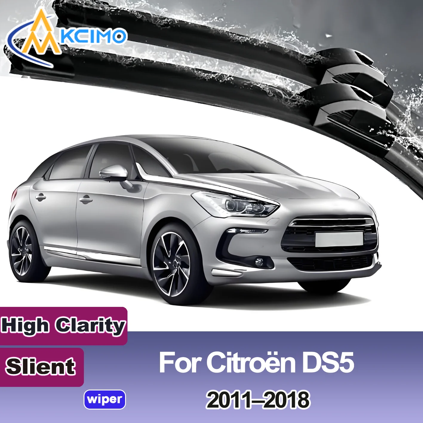 

KCIMO 2PCS New Front Windshield Wiper Blade for Citroën Citroën DS5 2011-2018 Front Windshield Auto Wipers Blade Accessories