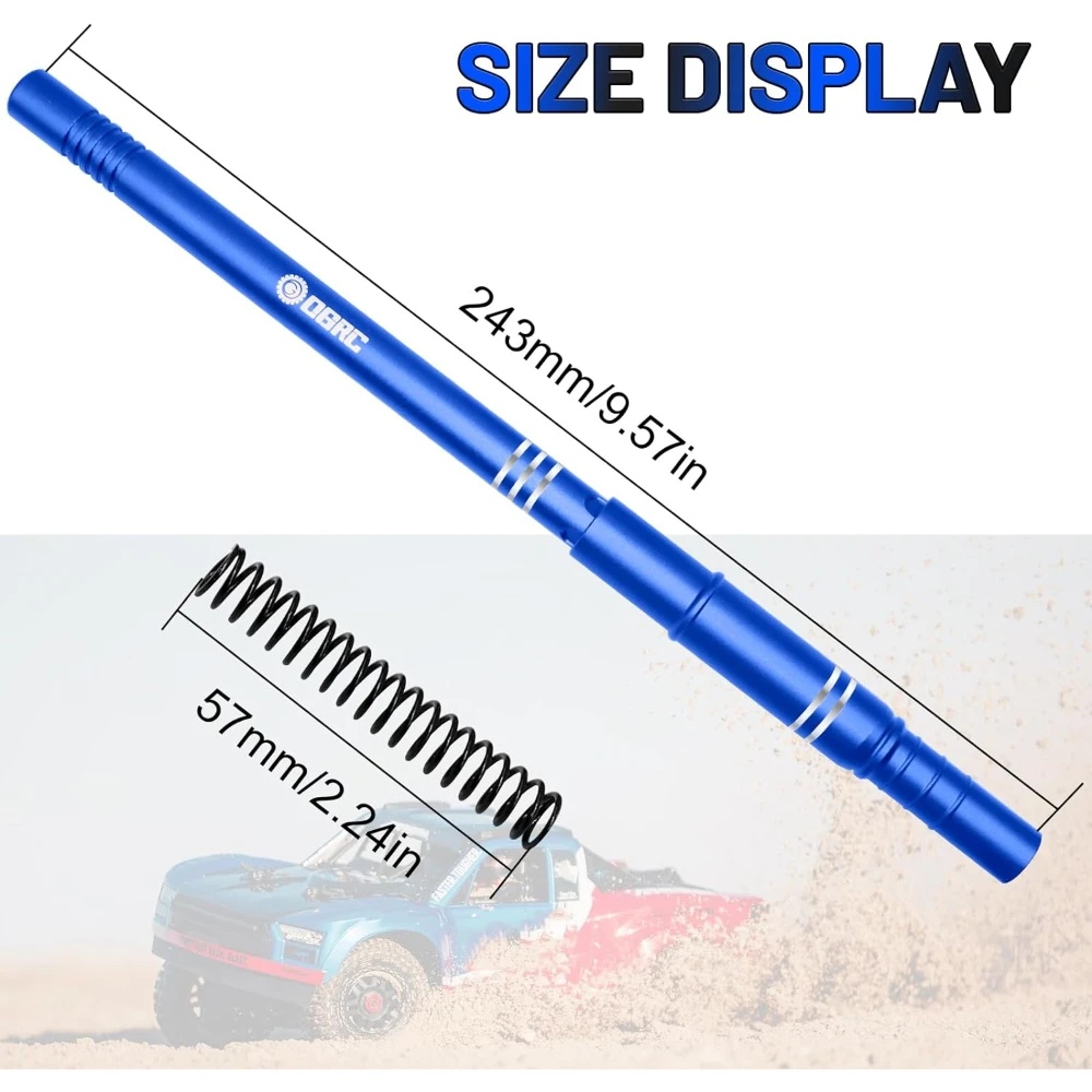 Aluminum Alloy Center Slider Driveshaft Set for Arrma 1/8 Mojave 4X4 4S BLX Drive Shaft Upgrades Parts #ARA311170