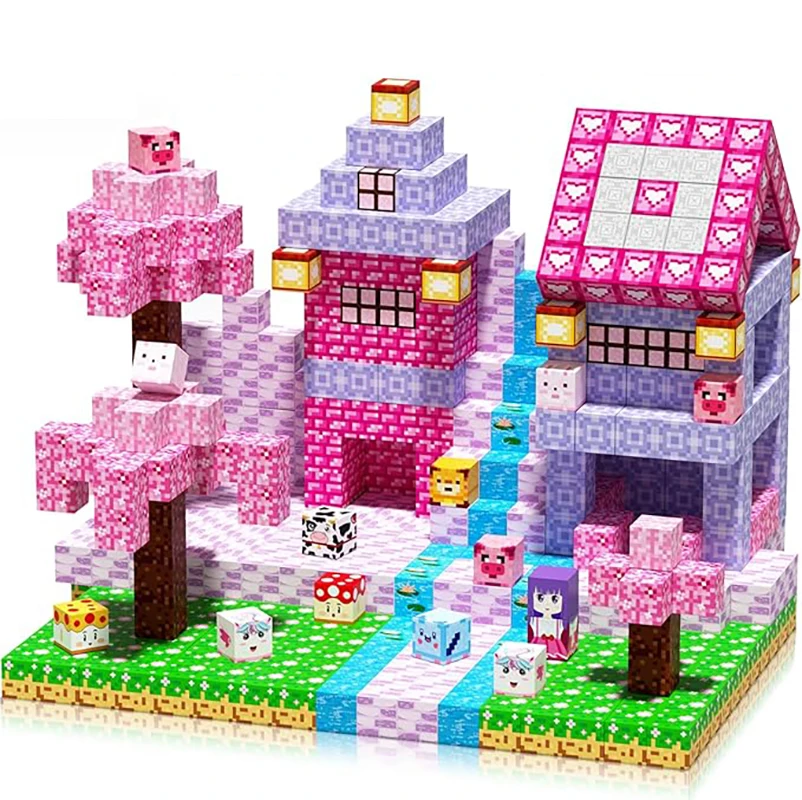 

1 шт. случайные 100 шт. 2025 магнитных блоков. Яркие цвета, свободное здание для STEM-строительных игровых навыков. Качественный праздничный подарок.