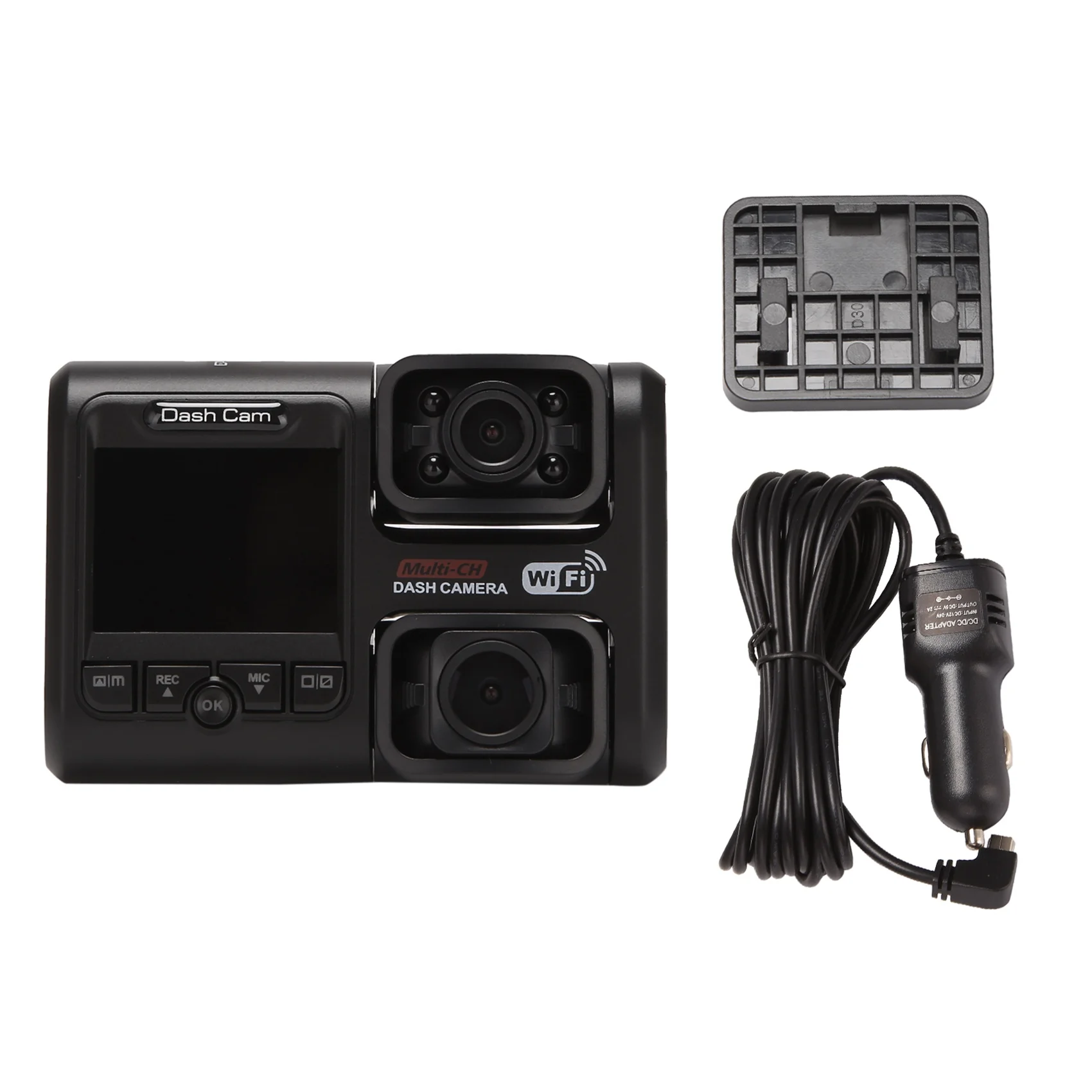 

NEW-4K 2160P WIFI Logger Dual Lens Car DVR Night Vision Dual Camera Dash Cam Recorder D30H
