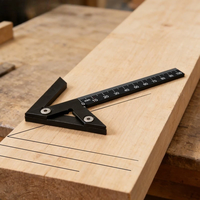 

British Aluminum Alloy Angle Ruler Center Positioning Ruler 45 Degrees 90 Degrees Multifunctional Marking Tool Woodworking Tool