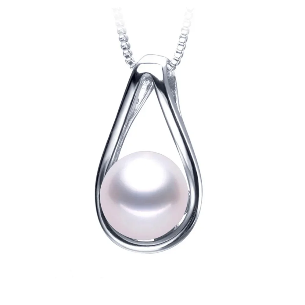 2025 New Freshwater Pearl Simple Fashion Necklace  High Quality Pendants 925 sterling silver Natural Fine Jewelry Gift For Women