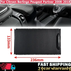 Car Centre Console Armrest box storage cover plate Cup Holder Pull Curtain For Citroen Berlingo Peugeot Partner 2008-2018 7591.7