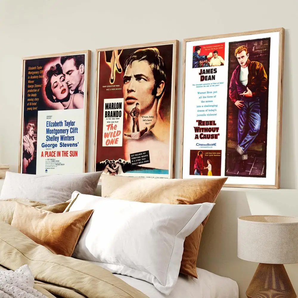 Classic 1950s Drama Movie Poster PP Wall Art Prints Poster for Dorm Room Apartment Home Office Room Decor Gift Waterproof