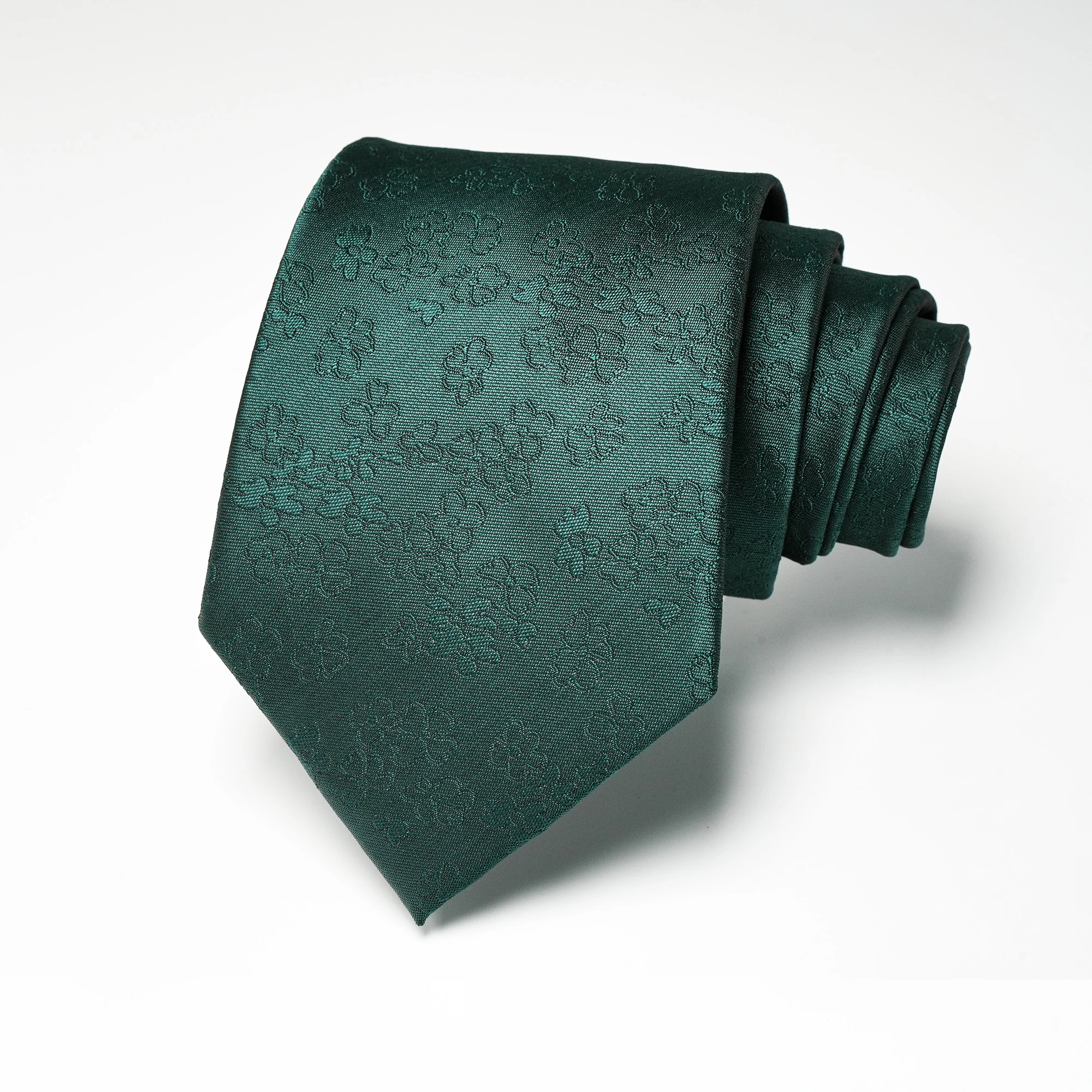 Einfarbige, bestickte Krawatte, 8 cm, Seidenmischung, weich, hochwertig, formell, für Business, Hochzeit, Party, Alltag, für Herren, Gentleman – Detail 12
