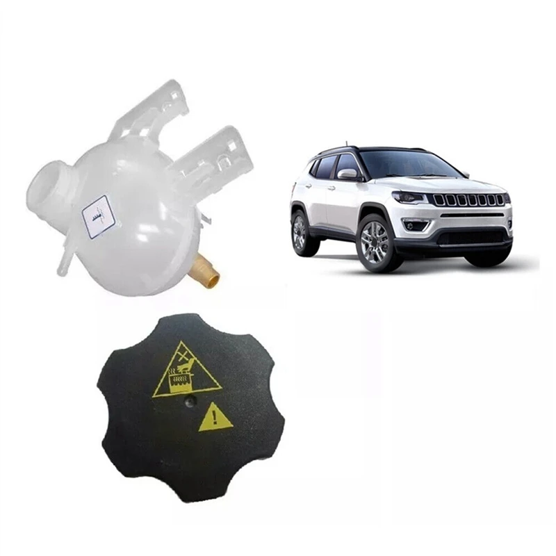 Car Radiator Coolant Water Tank Bottle Replacement Parts Accessories With Cover For Jeep Compass Renegade 2017-2021 68289857AA