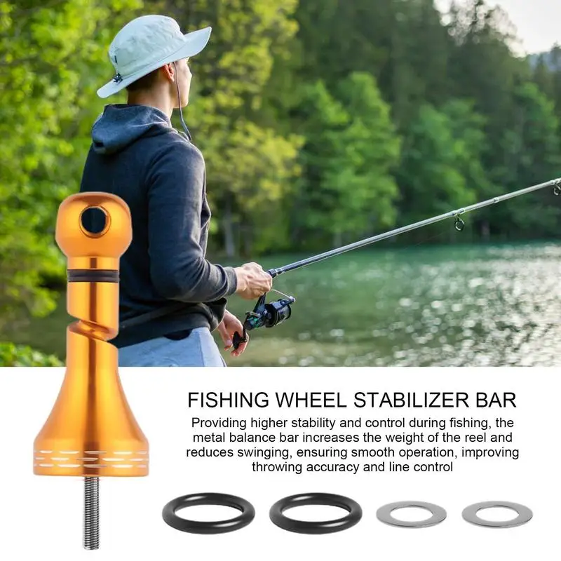 Fishing Reel Balances Bar Fishing Reel Holder Wheel Stabilizer Bar For Fishing Metal Fishing Reel Holder High Strength Metal