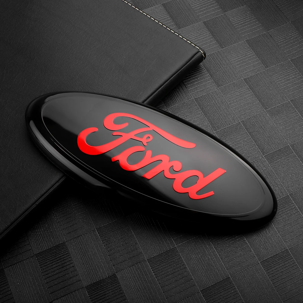 voor Ford Auto Voorkap Embleem Achterklep Badge Front Grille Sticker Mustang Focus Transit Ecosport Edge Fiesta Mk7 Escape Mondeo