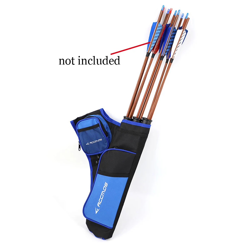 3-Tubes Adjustable Archery Quiver Holder Arrow Bag with Belt