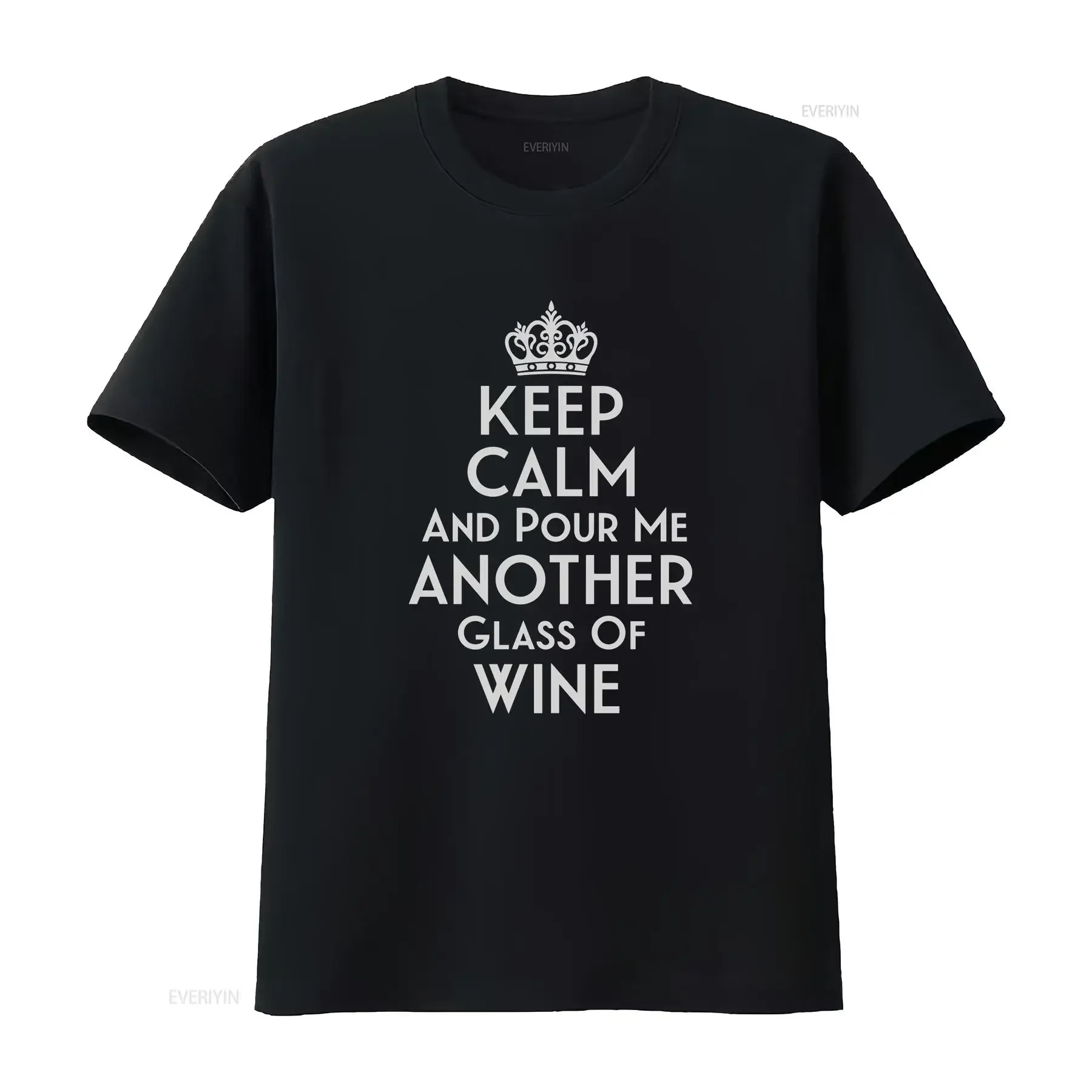 Keep calm and pour another glass of wine Funny Drinking T Shirt Trendy Save the wives Item 0000 vintage Washed Stylish Slightly
