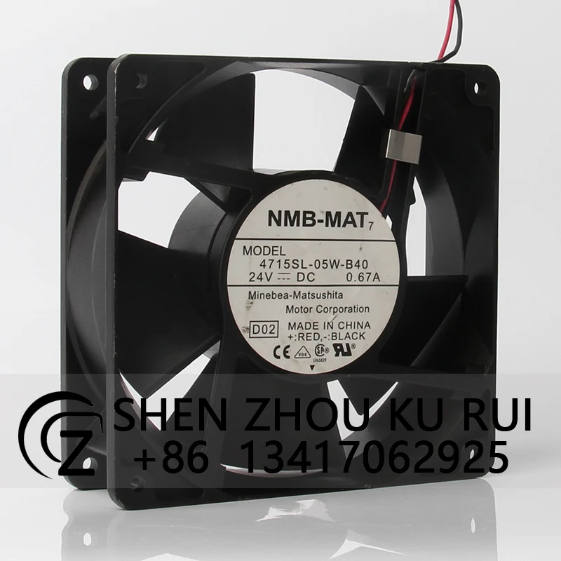 4715SL-05W-B40 Case Cooling Fan for NMB-MAT DC24V 0.67A EC AC 120X120X38mm 12CM 12038 Variable Frequency Axial Flow Centrifugal