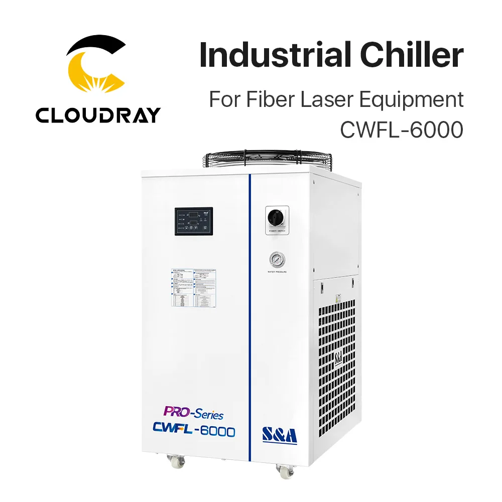 Cloudray Original S&A Industrial Chiller CWFL-6000 380V 50/60Hz 50L/min Rated Flow for Industrial Machine Water Cooling System