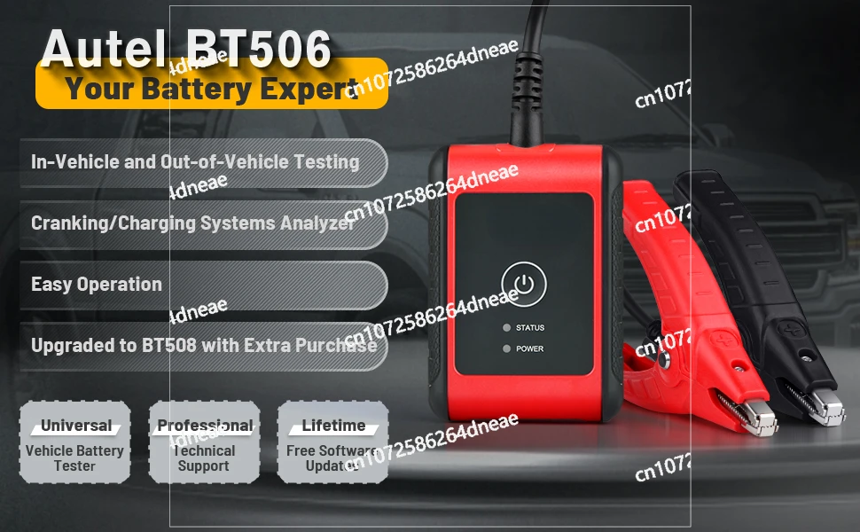 Original Autel MaxiBAS BT506 Auto Battery and Electrical System Analysis Tool Works with Autel MaxiSys Tablet