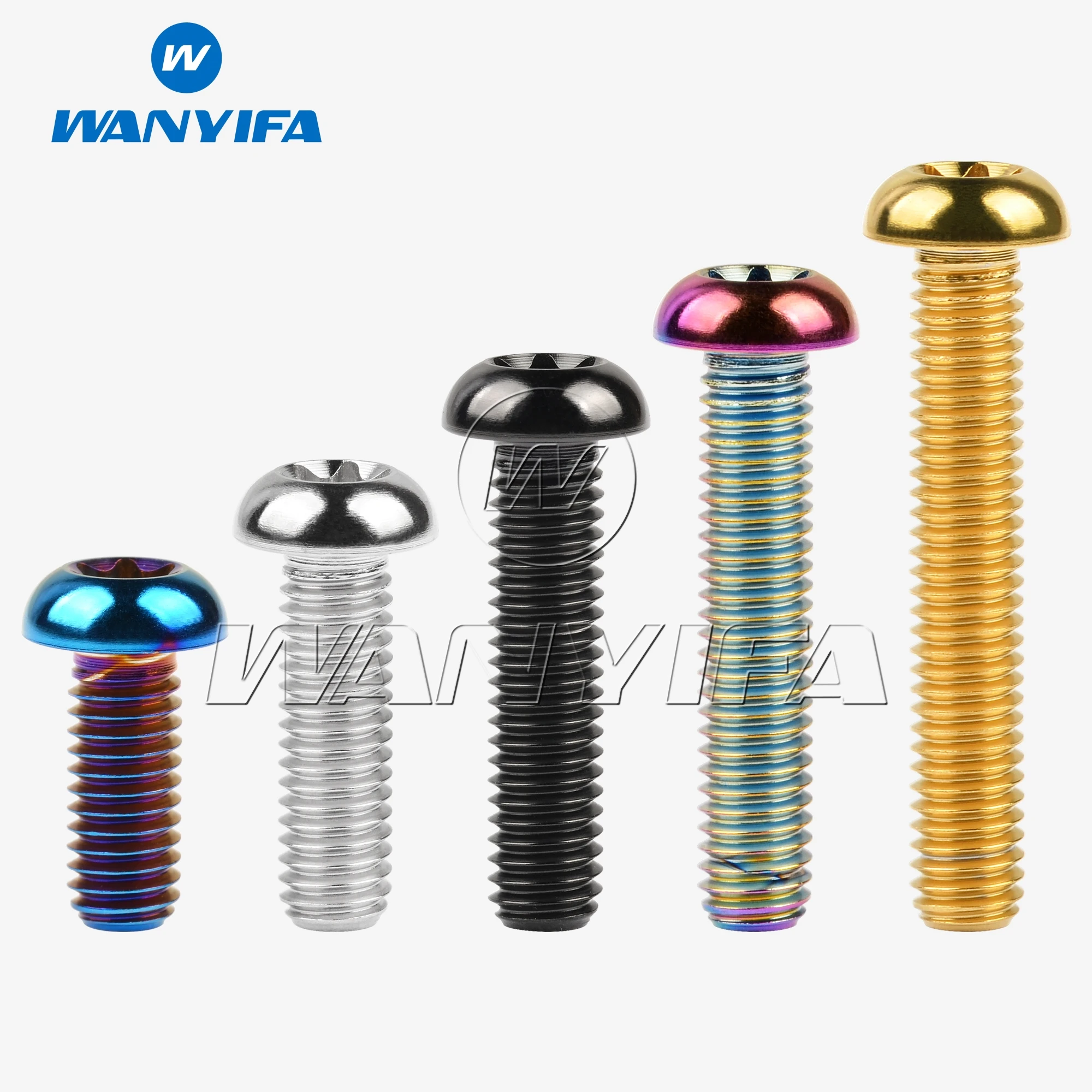 

Wanyifa Titanium Bolt Ti M6x10 15 20 25 30 35mm Half Round T30 Torx Head Screws for Bike Motorcycle Car Cycling Refit