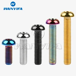 Wanyifa Titanium Bolt Ti M6x10 15 20 25 30 35mm Half Round T30 Torx Head Screws for Bike Motorcycle Car Cycling Refit