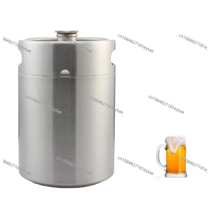 5L 304 Stainless Steel Home Brew Keg Secondary Fermentation Wine Barrel Threaded Lid Pressure Growler