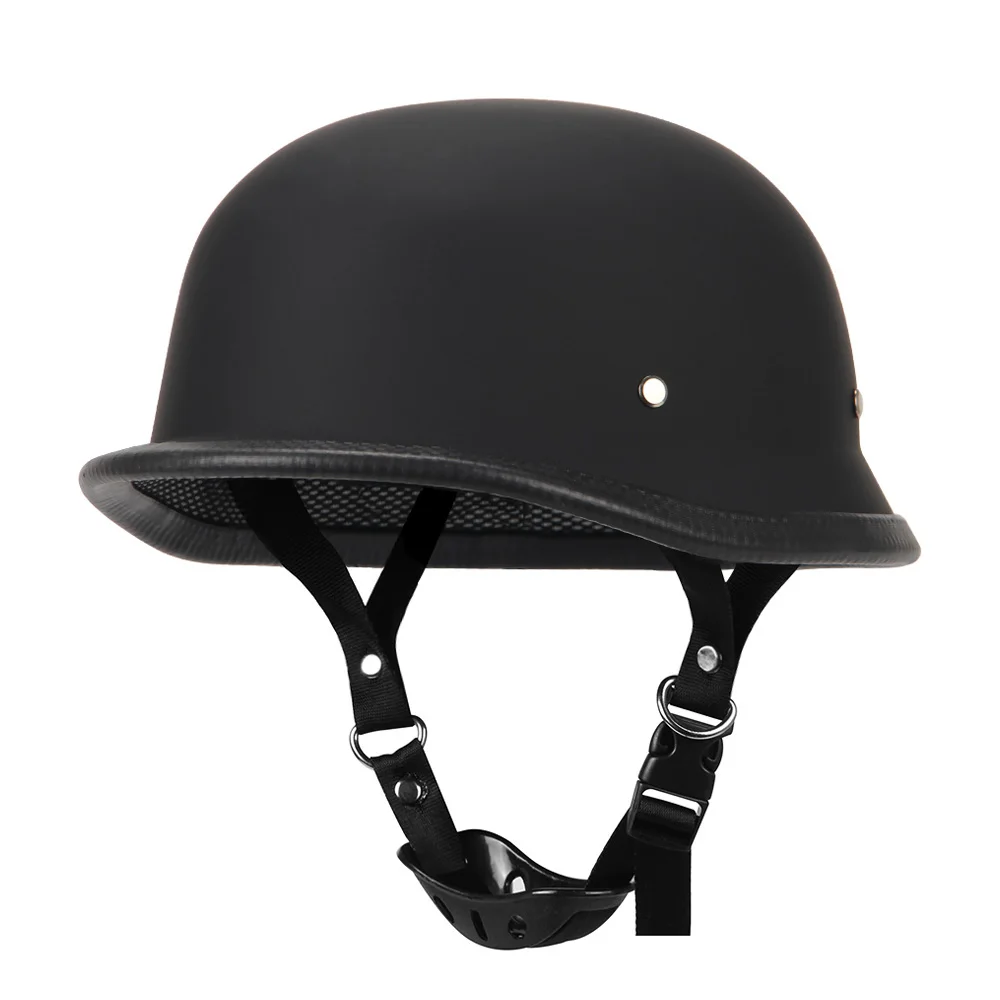 Motorrad Halbhelm Vintage Deutscher Stil Pilot Motorradhelme Open Face Retro Motocross Helm Motorradzubehör Dot