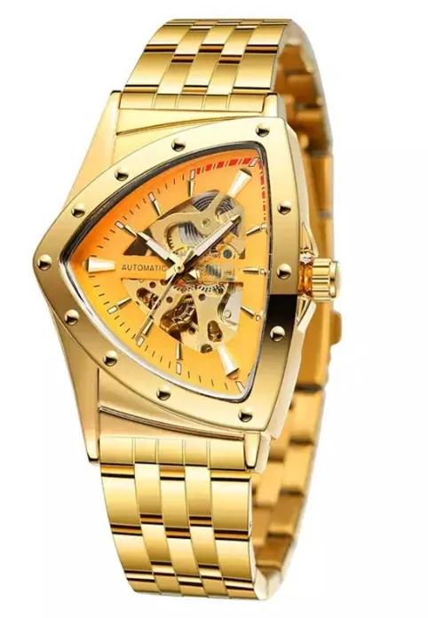 2024 New Men\'s Fashion Leisure Hollow Triangle Automatic Mechanical Watch