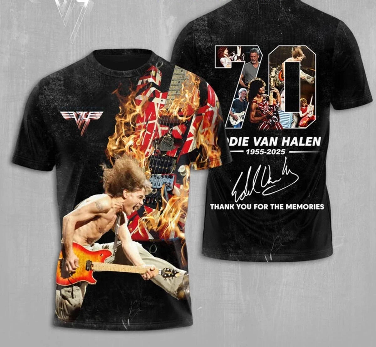 Klassisches Van Halen Rock T-Shirt 3D-Druck Unisex Streetwear Mode Herren Damen Hip-Hop Trend T-Shirt Sommer Übergroße Herrenbekleidung – Detail 7