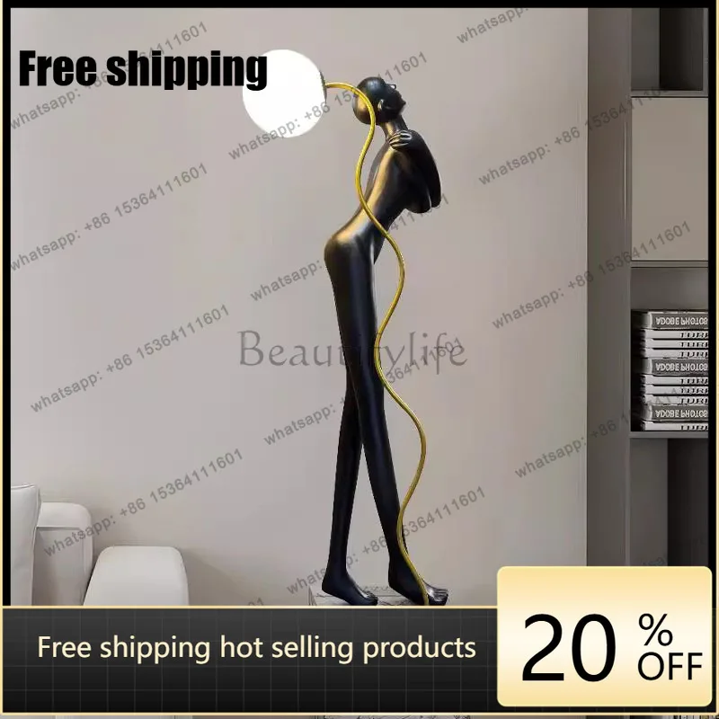 PJ Abstract Art Reading Humanoid Standing Hotel Lobby Living Room Decorative Ornament