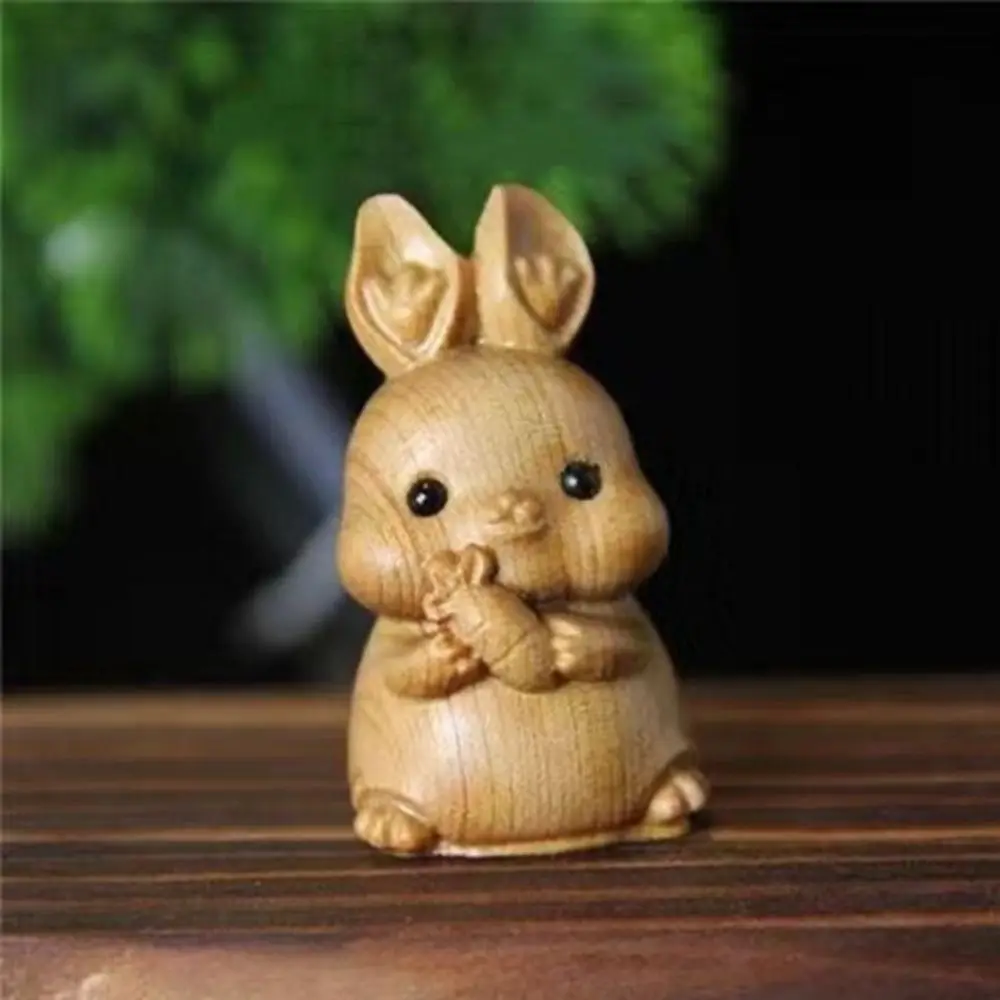 Dua belas ukiran kayu zodiak, dua belas zodiak kayu Mini ukiran kayu ornamen miniatur hewan kecil lucu