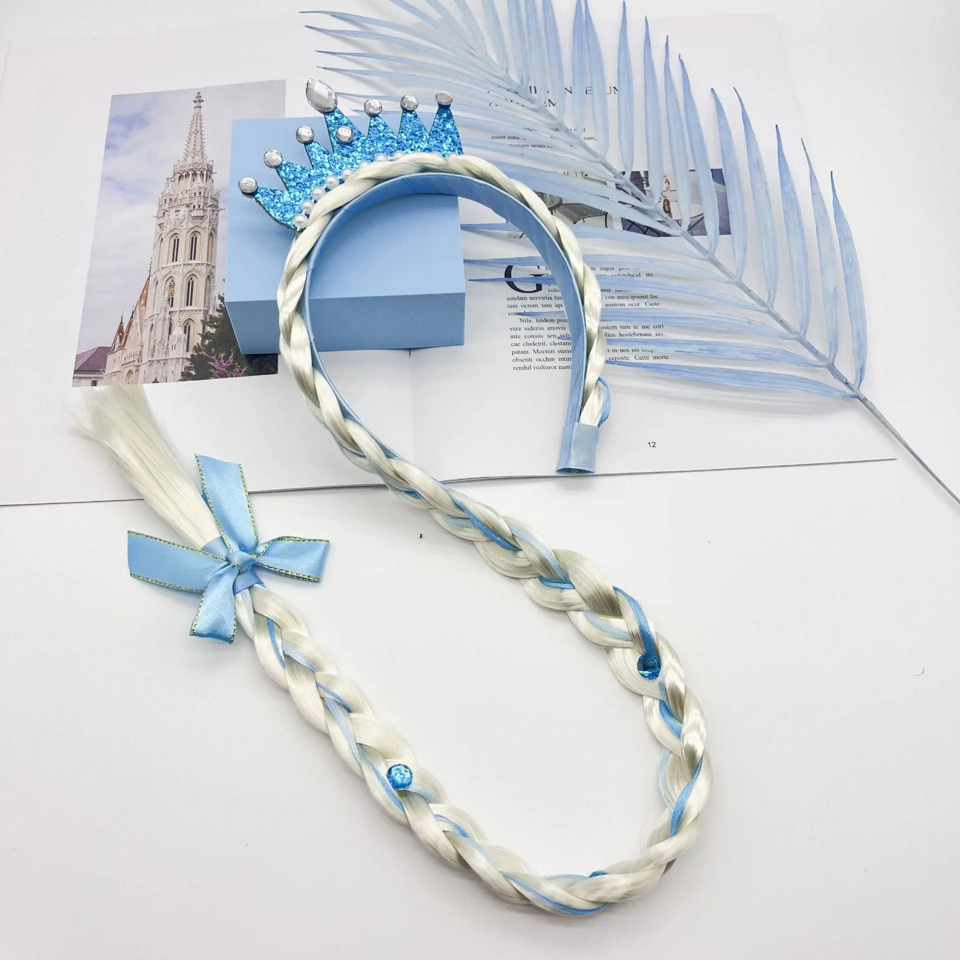 Mädchen Krone Kopfschmuck Cosplay Prinzessin Halloween Party Kostüme Stirnband Perücke Kawaii Kopfbedeckung Kinder Geburtstagsgeschenke – Detail 7
