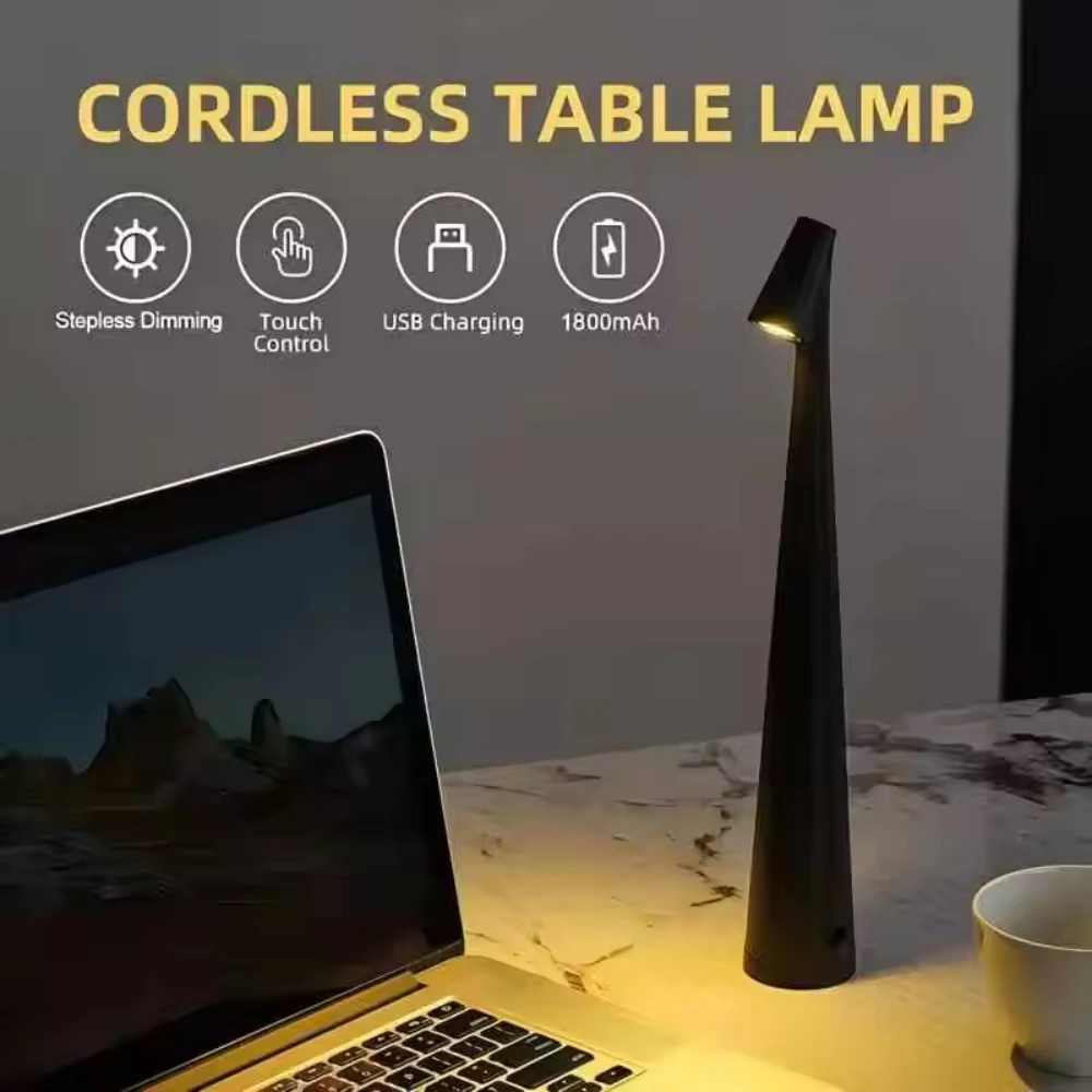 LED Table Lamp USB Rechargeable Desk Light Dimmer Creative Decorative Lighting Night Lamps Atmosphere Desktop Decoration Light