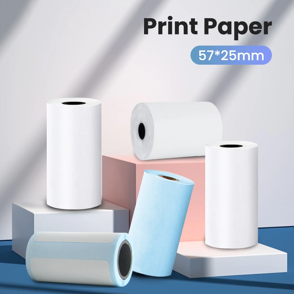 Mini papel para impresora Papel autoadhesivo Papel térmico en color HD Etiqueta Papel para impresora Bluetooth inalámbrico Impresión fotográfica sin