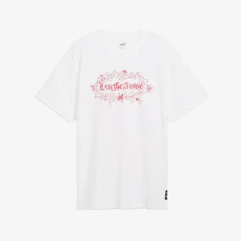 

Puma Mens LAMELO BALL Round Neck Fashion Basketball Short Sleeve T-Shirt 627772-01