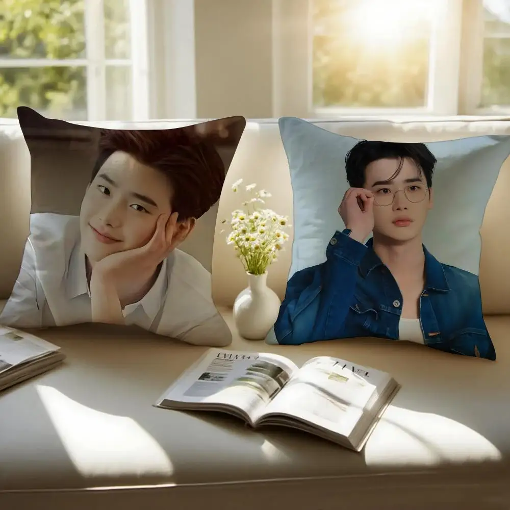 Korean Drama Lee Jong-suk Cushion Cover Pillowcase Anti-dustmite Invisible Zipper Short Plush Sofa Cushion