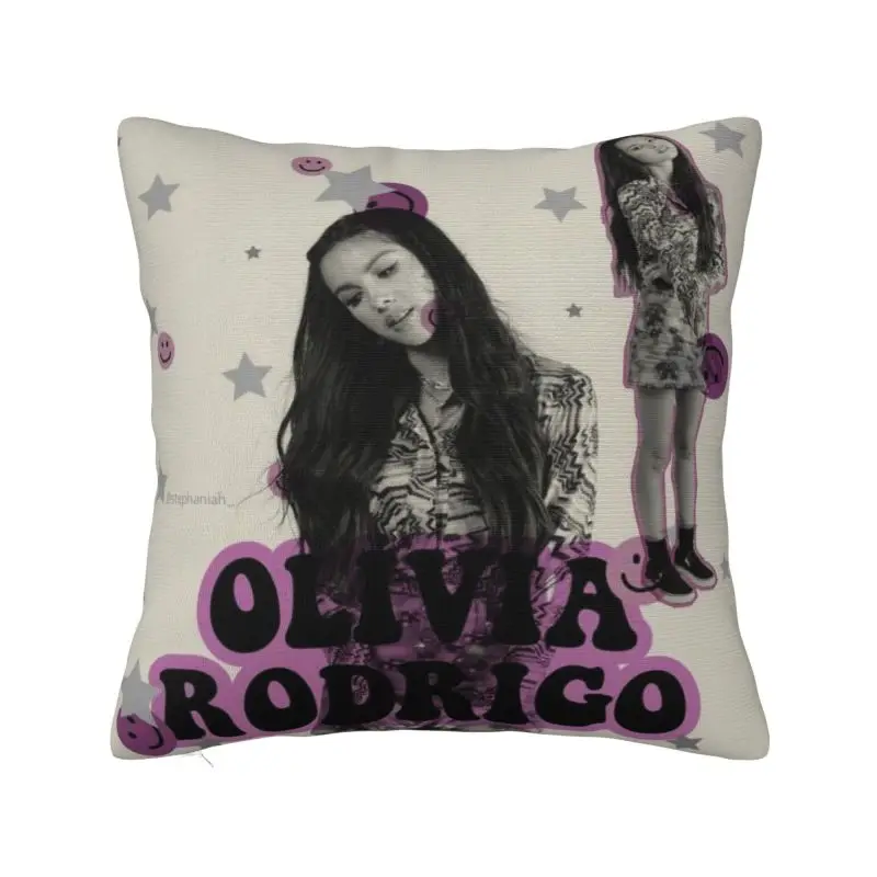 

Custom Soft O-Olivia Singer R-Rodrigo Throw Pillow Cover Decoration Square Cushion Cover Pillowcover for Living Room