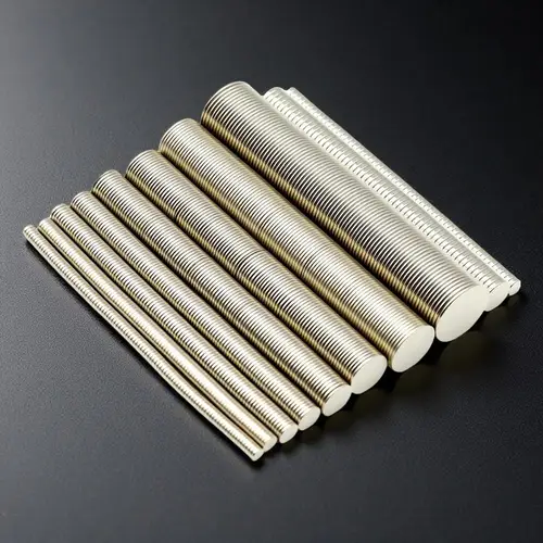 Imagen 2 del producto Imán súper fuerte N35 redondo magnético NdFeB potente imán de neodimio imanes de disco imanes de refrigerador ﻿   5X1 10X1 12X1 15X1MM