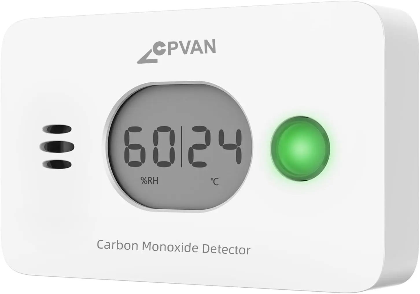 CPVAN Wireless 3-in-1 Carbon Monoxide Detector with Temperature & Humidity for Home Security Protection CO Alarm 85dB EN 50291