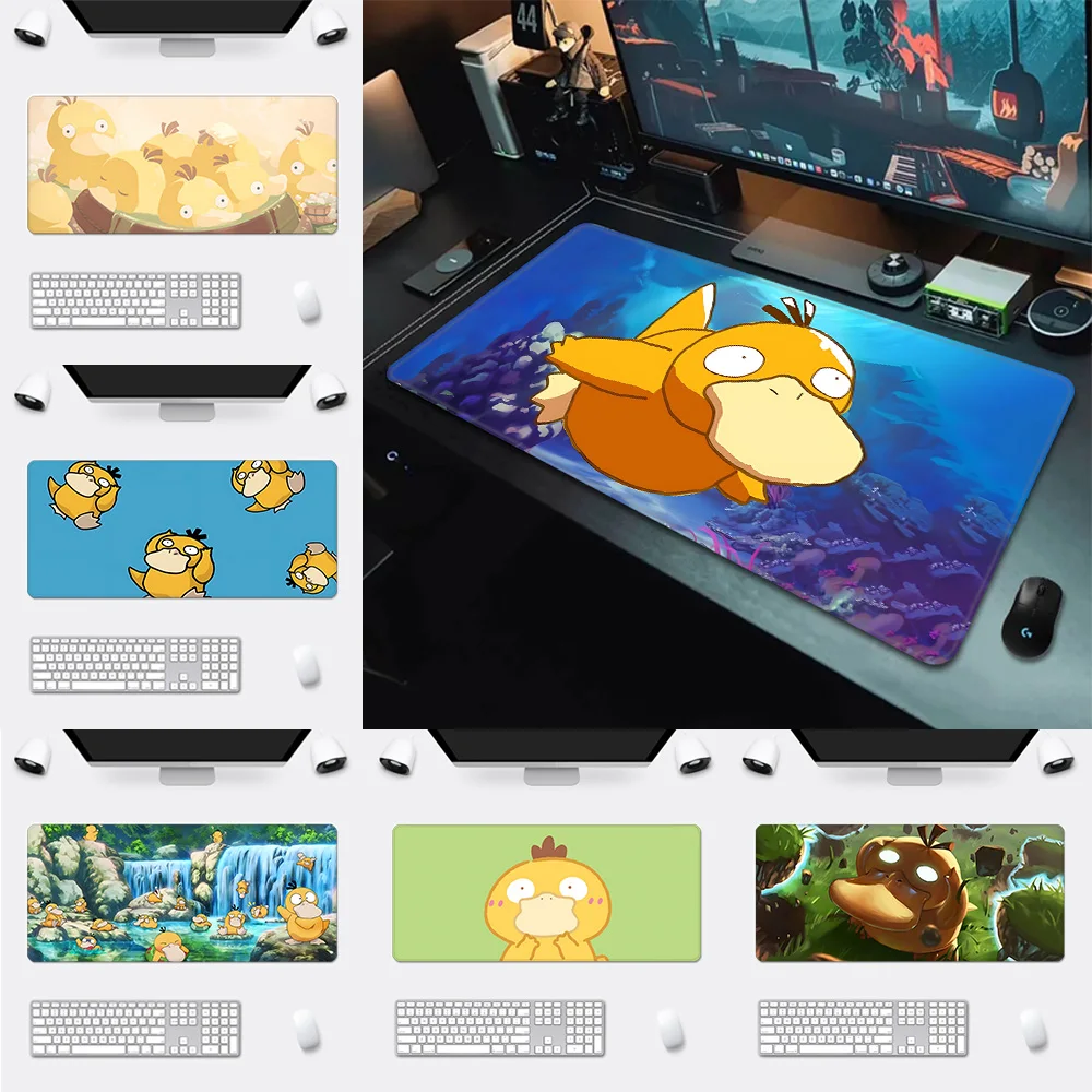 Cartoon anime Psyducks Mousepad HD Printing Computer Gamers Locking Edge Non-slip Mouse Pad XXL90x40cm Keyboard PC Desk Pad