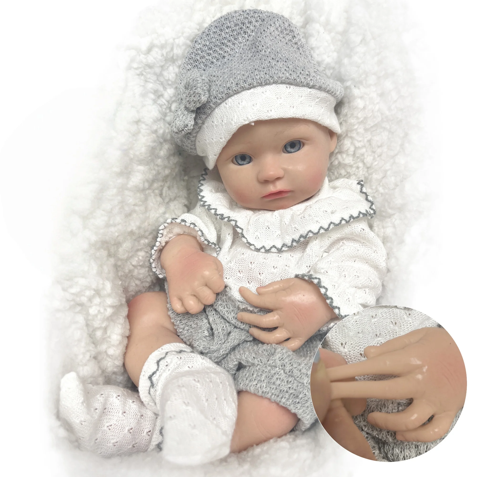 

Кукла-реборн OtardDolls, 13 дюймов, мальчик, полностью силиконовая, с мягким телом, с открывающимся ртом, Boneca Reborn Corpo De Silicone