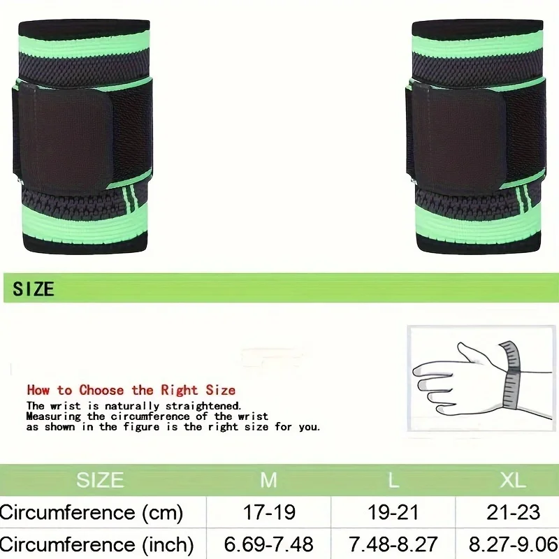 1Pc breathable Wrist Brace With adjustable straps, Best Wrist Compression Support Brace for Football and basketball (M/L/XL)