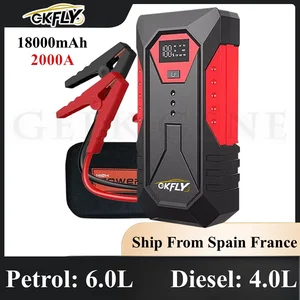 GKFLY Starter Lompat Mobil 18000mAh Penguat Baterai Mobil Bank Daya Portabel Perangkat Starter Mobil 12V untuk Bensin 6.0 L Diesel 4.0 L 12 baterai penjualan terbaik jt bc200 15 - №
