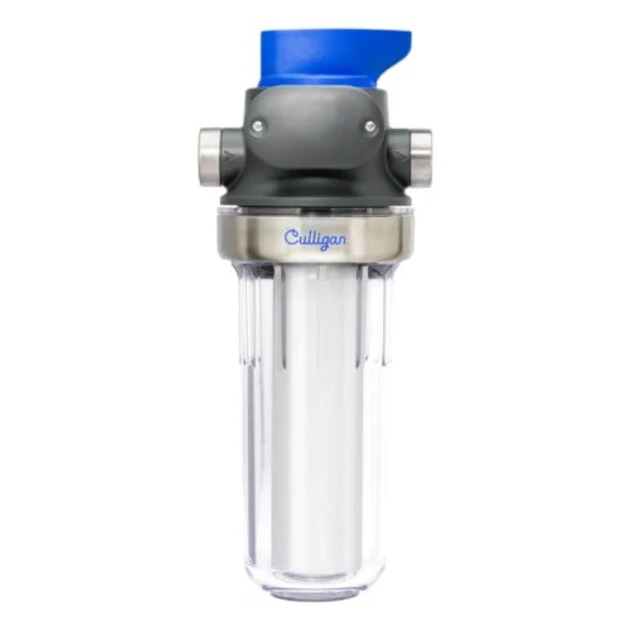 

WH-S200-C Whole House Water Filter Housing 3/4" Inlet/Outlet Standard Duty Sediment Filtration System Clear Housing Pressure Re