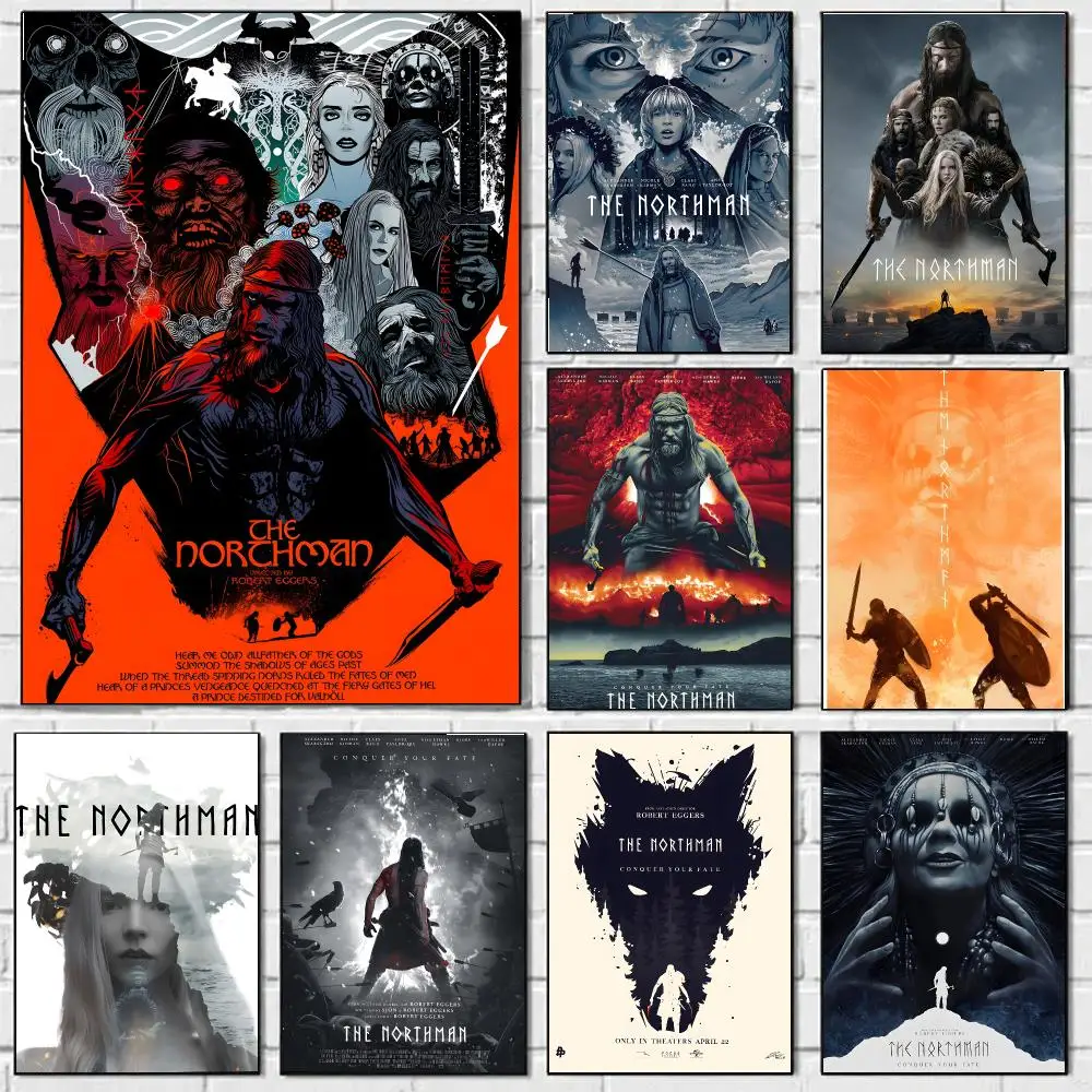 History Movie T-The Northman Poster HD Wall Art Decal Self-Adhesive Aesthetic Decor For Home Living Bedroom Bar Aesthetic