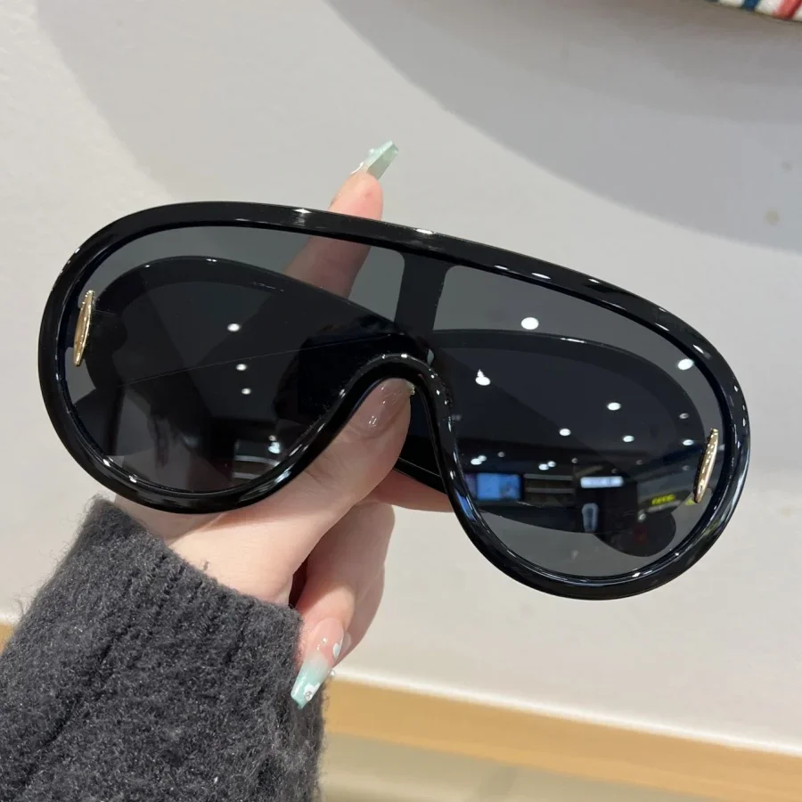 

1 шт., модные спортивные очки унисекс, новый футуристический стиль, нерегулярная большая оправа, индивидуальная модная уличная фотография, Рождественский подарок